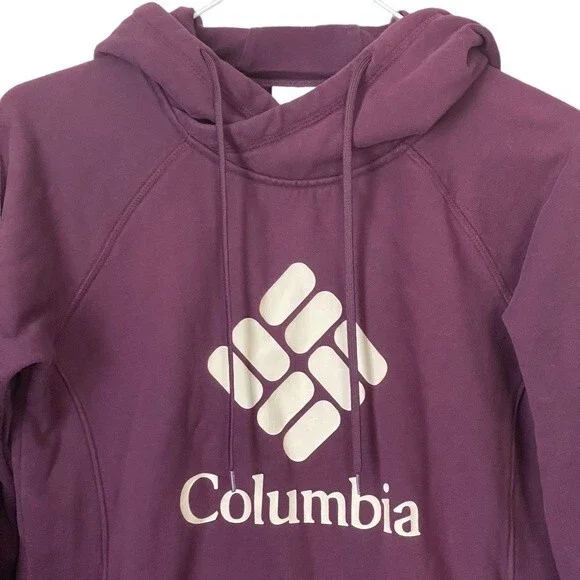 Columbia Womens Purple Pullover Sweatshirt Hoodie w/Logo & Pocket Size XS - EUC - Picture 4 of 7